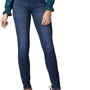 Black 24W Petite LEE Womens Plus Size Sculpting Slim Fit Skinny Leg Pull on Jean